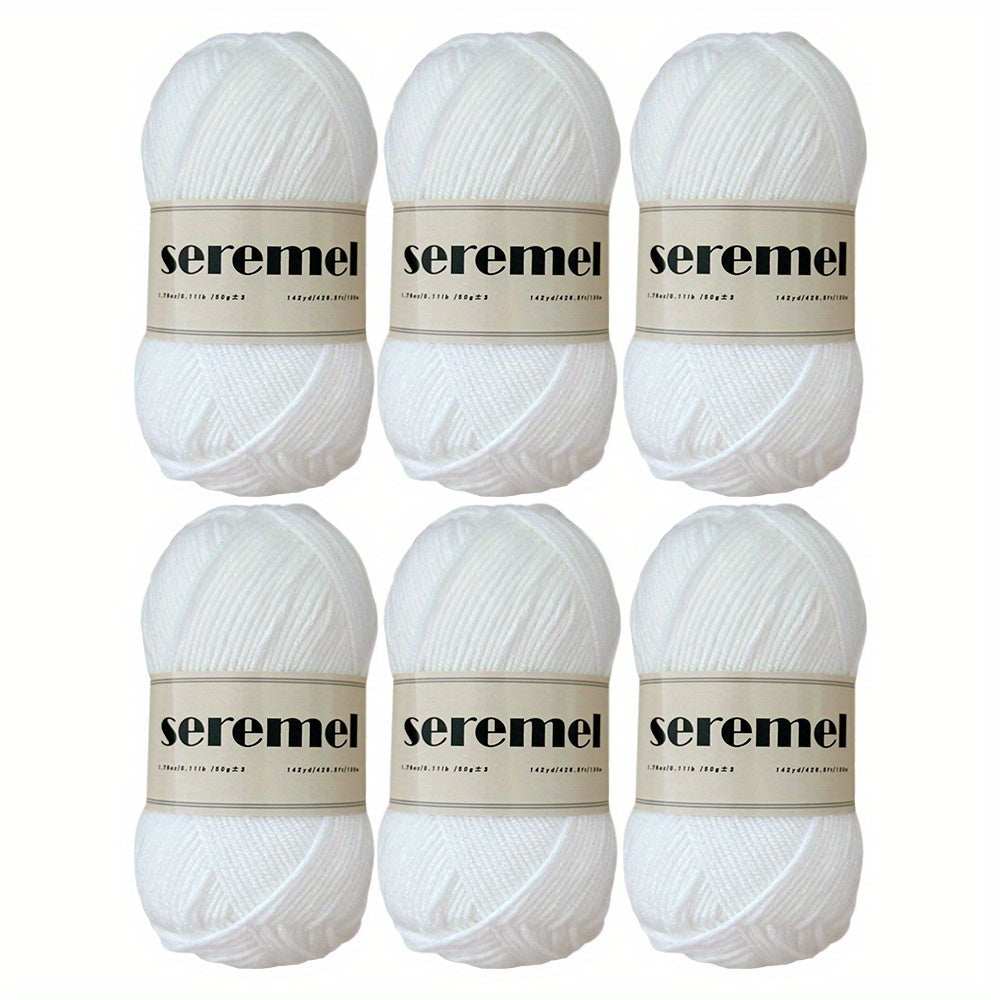 6pcs Acrylic Yarn Crochet Soft Yarn For Crocheting And Knitting 50g pc