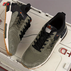 Baasploa Men's Vintage Sneakers Non Slip Lace Up Casual Shoes