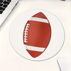 Rugby Printed Circular Anti Slip Mouse Pad
