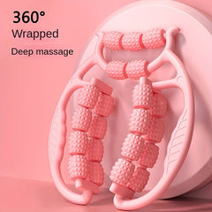 21 Wheels 360 Yoga Massage Roller Leg Clip for Muscle Relaxation