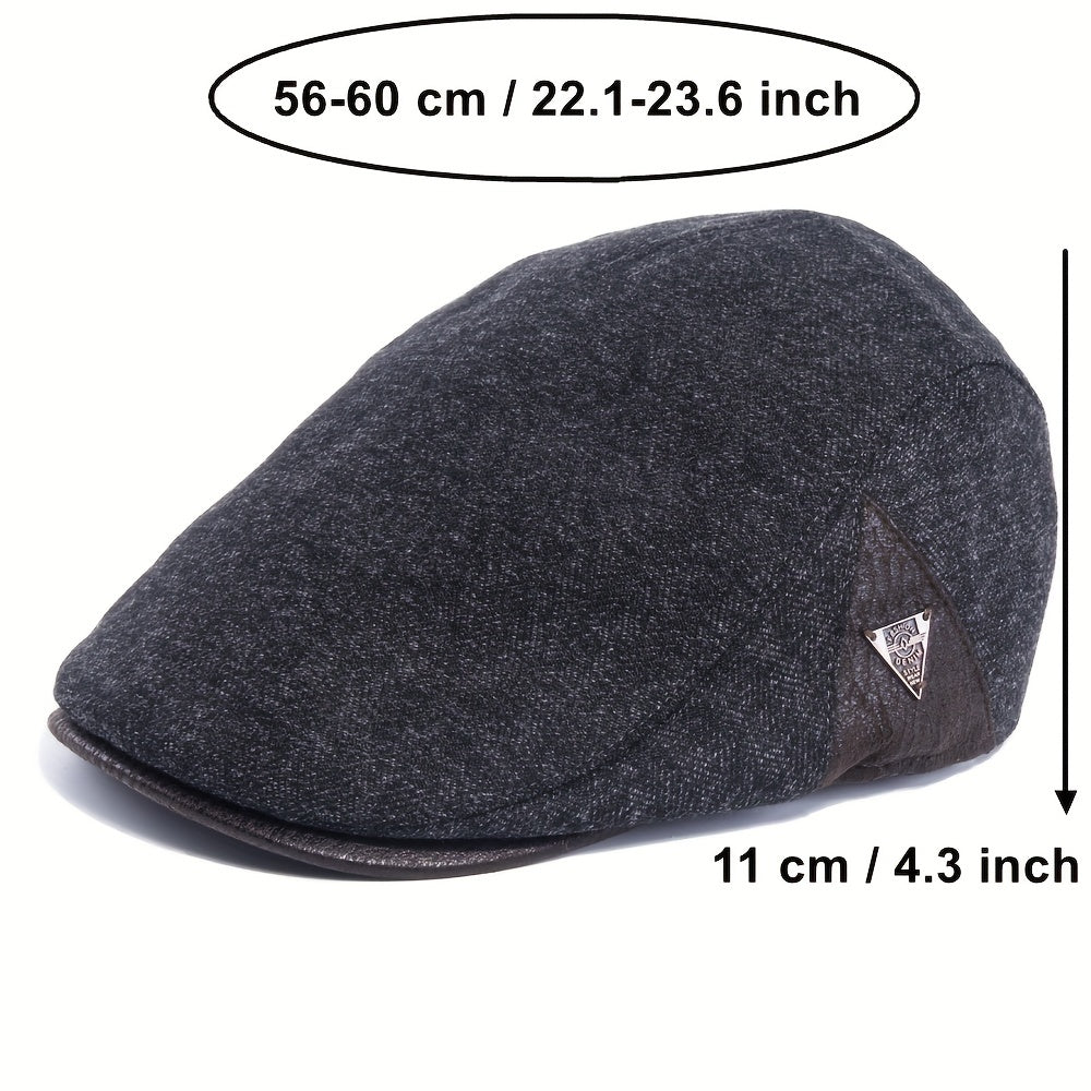 Winter Woolen Newsboy Flat Cap Warmer Beret Hat Men's Ivy Golf Hats