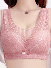 Wireless Lace Bra Full Coverage Comfortable Intimates Underwear