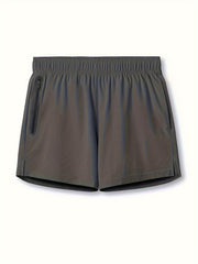 Men's Breathable Zip Pocket Shorts for Fitness Training
