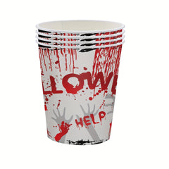 24pcs Halloween Disposable Dinner Cup Party Dinnerware Set Props