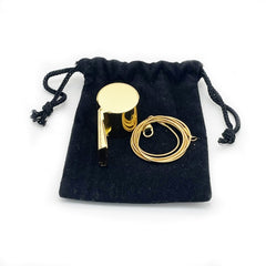 Golden Referee Whistle with Stainless Steel Lanyard