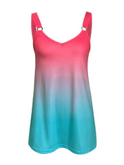 Gradient Sleeveless Loose Cami Top Sexy Summer Stylish Comfy Cami Top