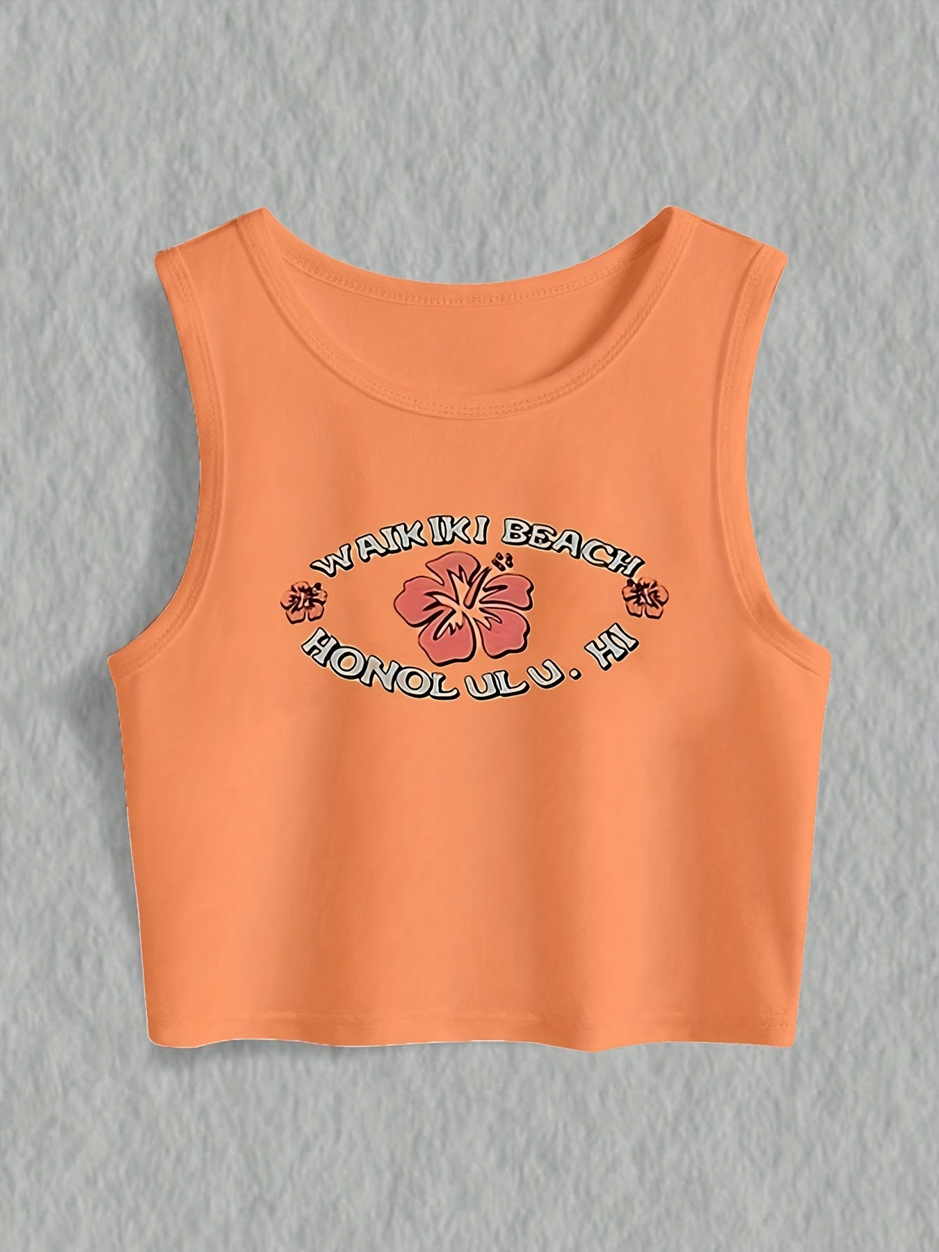 Letter Print Sleeveless Tank Top for Women