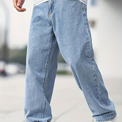 Men's Wide Leg Jeans Casual Street Style Denim Pants