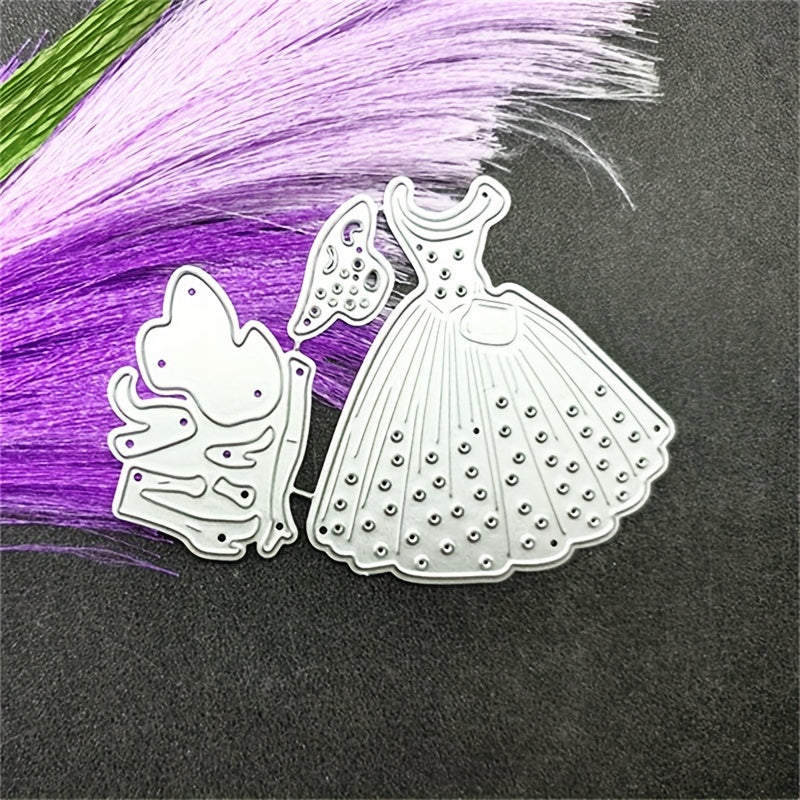 1pc Woman Dress Steel Cutting Dies Stencil for DIY Scrapbooking Crafts