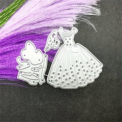 1pc Woman Dress Steel Cutting Dies Stencil for DIY Scrapbooking Crafts