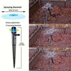 Drip Irrigation Kit for Potted Plants, 19.96m Tubing, 16 Sprinklers