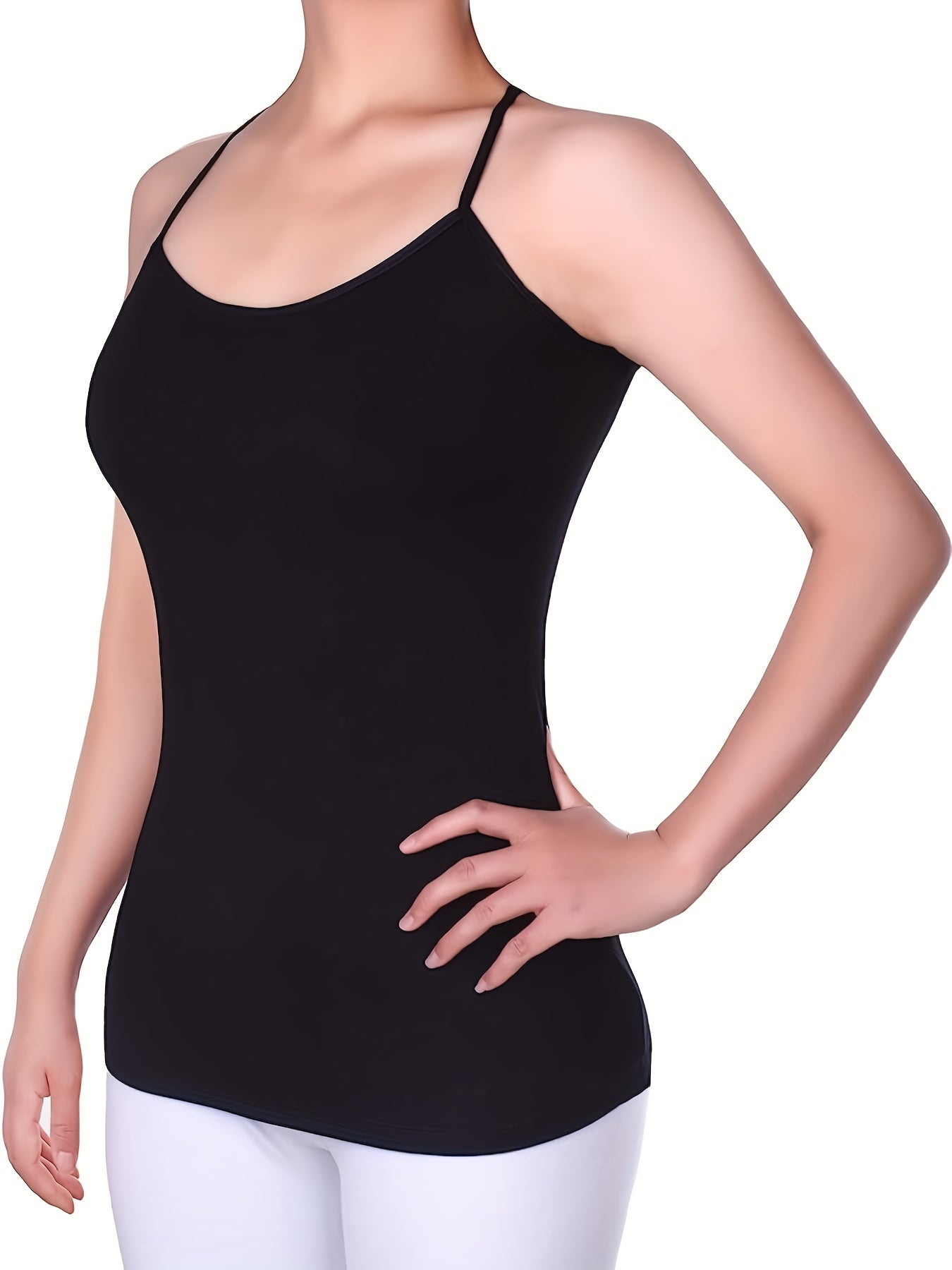 3-Pack Women's Casual Cami Tops Sleeveless Crew Neck Summer Shirts
