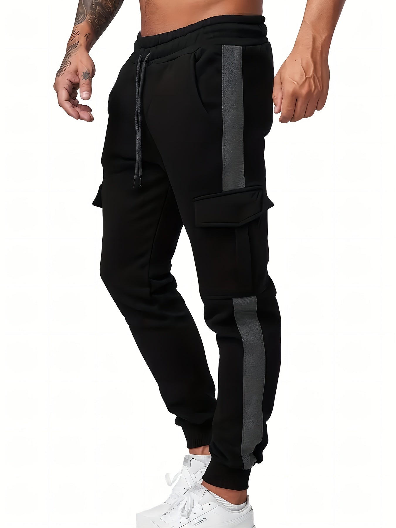 Men's Stretch Joggers with Drawstring Waist