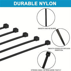 100pcs Self-locking Nylon Strapping for Indoor and Outdoor Use