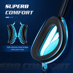 Anti-fog Swimming Goggle Comfortable Nose Bridge Clear View