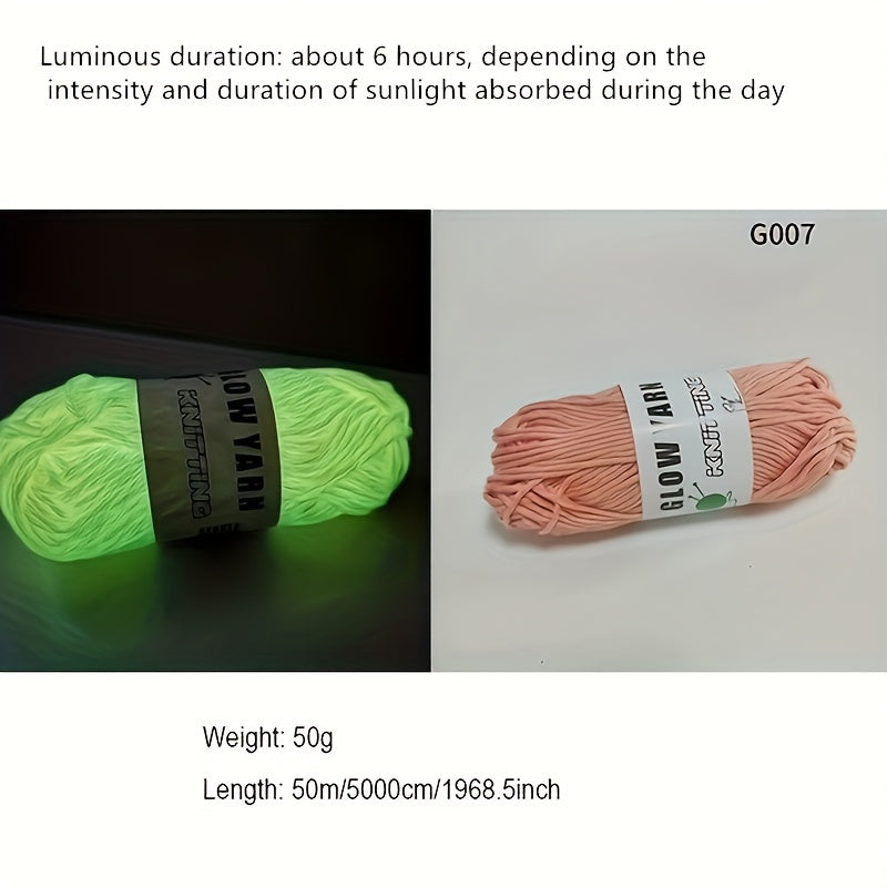 4pcs Glow In The Dark Yarn 50m DIY Arts Crafts Sewing Crocheting
