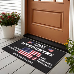 American Flag Print Doormat Indoor & Outdoor Foyer Rug Home Decor