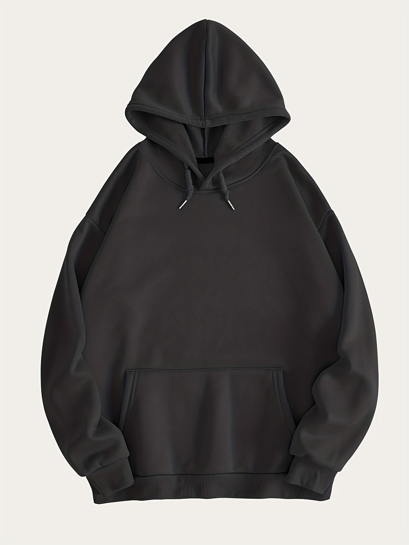 Solid Hoodie With Pocket Long Sleeve Casual Sweatshirt Women's Clothing