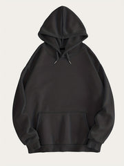 Solid Hoodie With Pocket Long Sleeve Casual Sweatshirt Women's Clothing