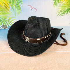 Skull Head Grass Hat Sunshade Straw Hat Travel Seaside Unisex