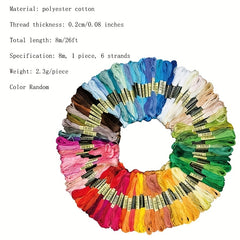50pcs Cross Stitch Threads Embroidery Floss 8m strand DIY Cross Stitch Embroider