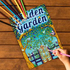Hidden Garden Adult Coloring Book - Intricate Designs - Relaxing