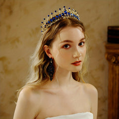 Crystal Tiara Rhinestone Crown Princess Tiaras for Wedding Prom Birthday Party