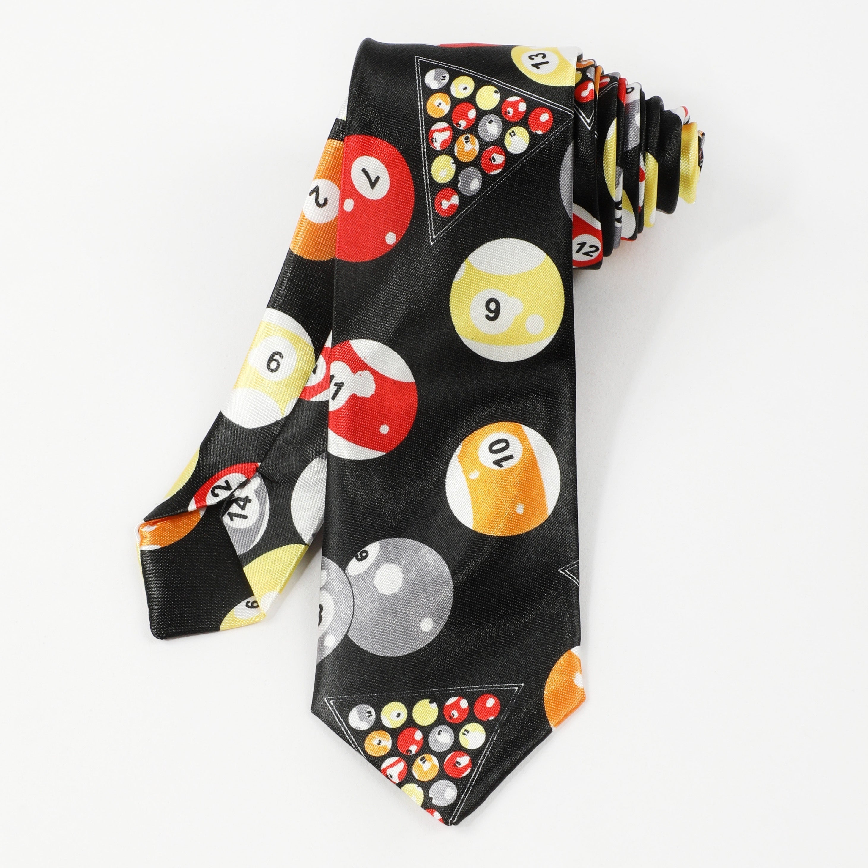 Men's Funny Billiards Pattern Tie Daily Neckties