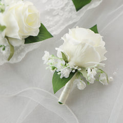 Classic Rose Corsage for Groom, Weddings, Formal Events