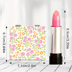 Portable Pocket Makeup Mirror HD Floral Series Small Mirror