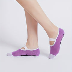 Yoga Socks with Non Slip Grips for Pilates Barre Ballet Training