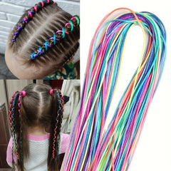 10pcs Colorful Hair Ties Woven Hair Styling Accessories For Kids
