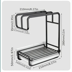 Kitchen Sponge Drain Rack Wall Mounted Storage Rack