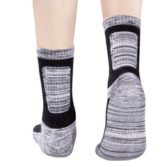 YUEDGE Men's Outdoor Hiking Crew Socks 5 Pairs Pack