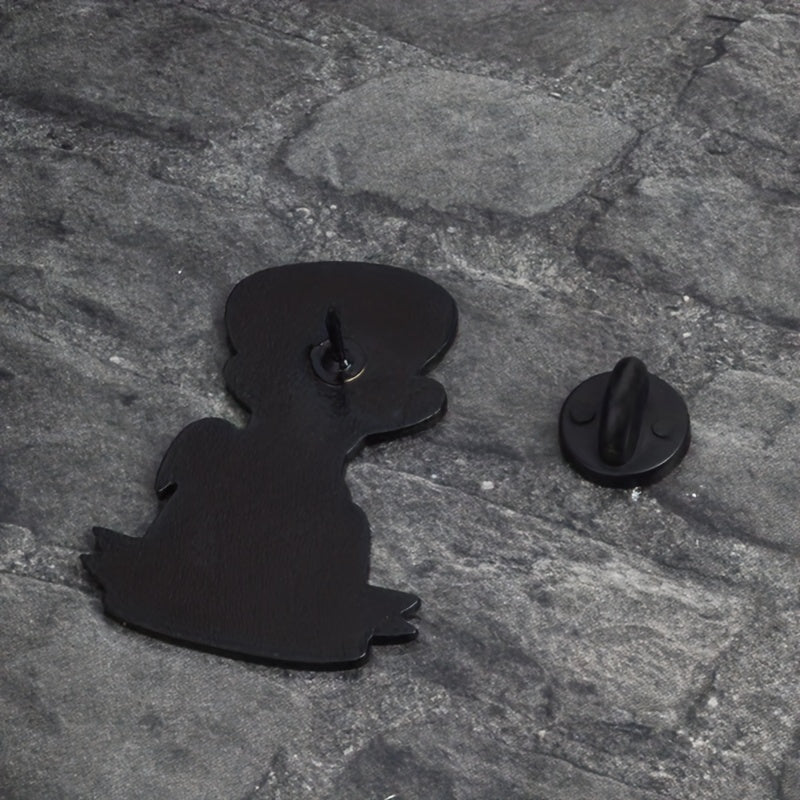 Cartoon Portrait Brooch Lapel Pin Badge Enamel Horror Gothic Punk Gift
