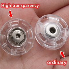 20 Pairs Transparent Invisible Plastic Buttons for Jackets Sweaters Shirts