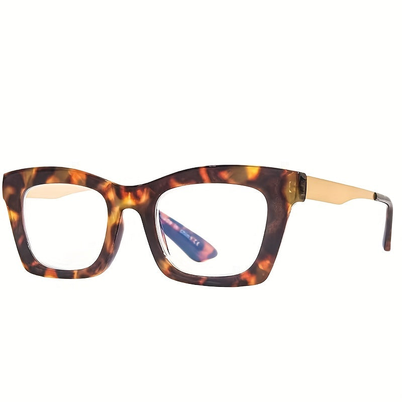 Metal Slingshot Anti Light Reading Glasses Classic Square Frame