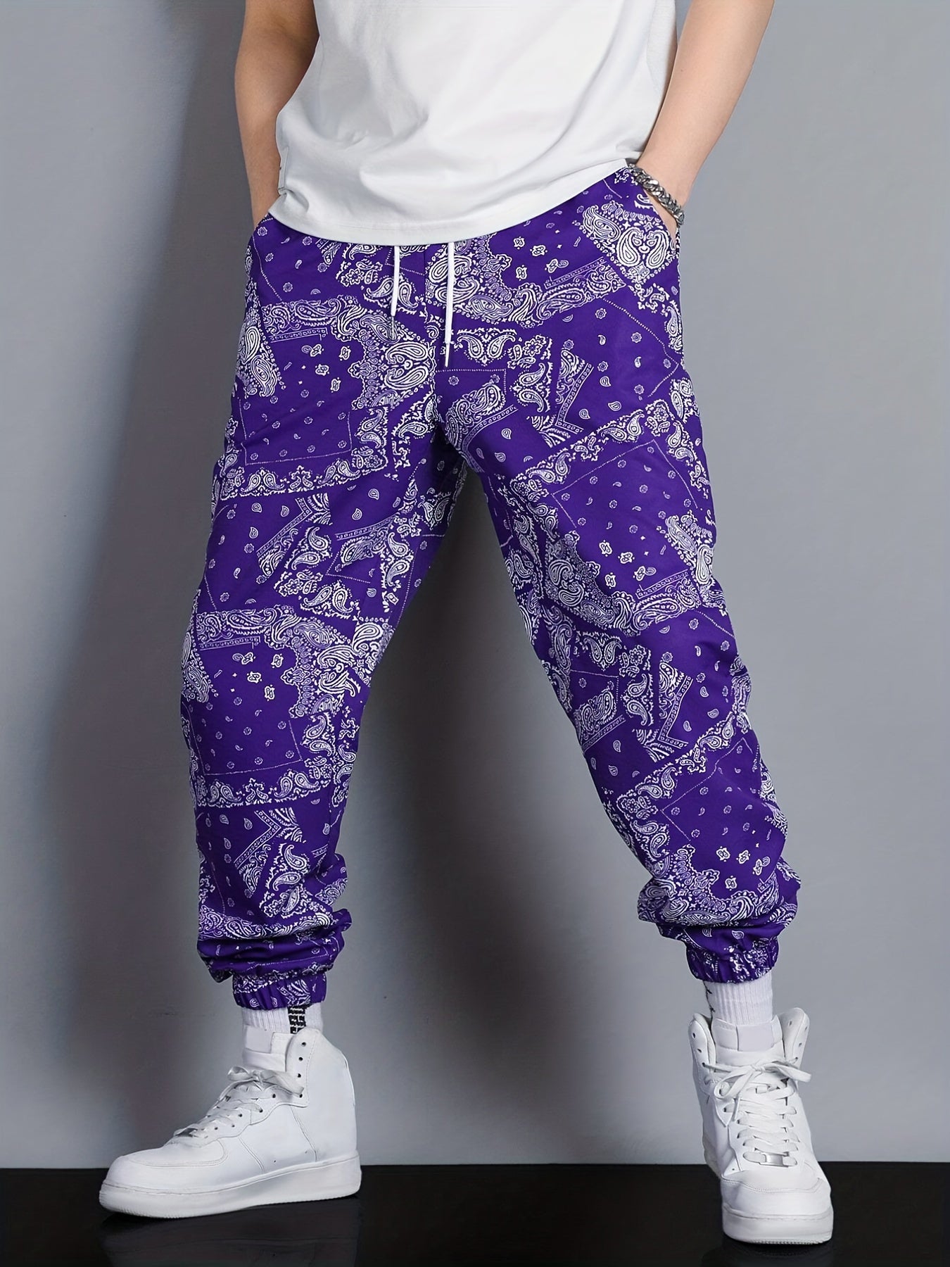 Men's Paisley Tapered Joggers - Stylish & Comfortable Sweatpants