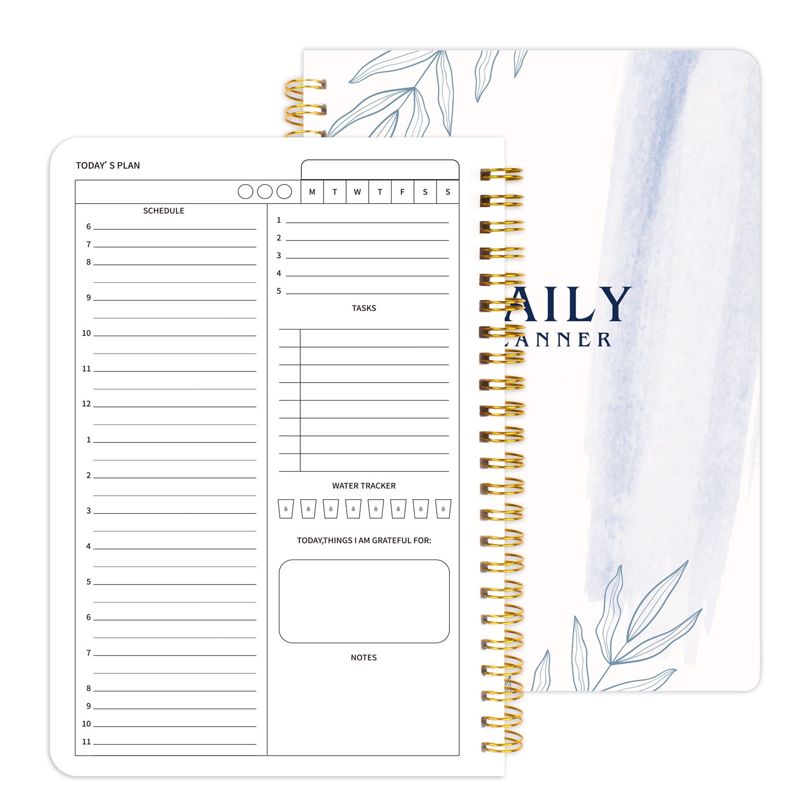 Work Daily Planner Notebook Agenda Undated Schedule 8.5x5 Inches