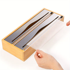 2-in-1 Foil & Plastic Wrap Organizer with Bamboo Holder