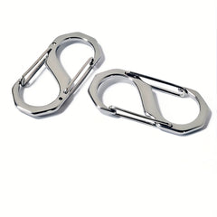 1pc S Hook Aluminum Carabiner Keychain Quick Release Auto Locking