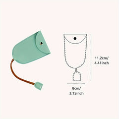 4pcs PU Leather Key Holder Portable Wallet Keychain
