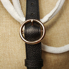 Double Layered Circular Needle Buckle Belt
