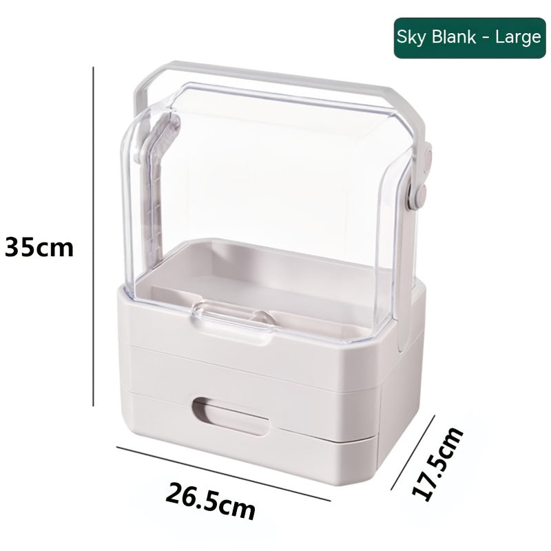 Makeup Case with Drawers & Transparent Cover