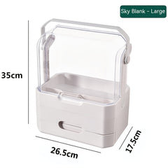 Makeup Case with Drawers & Transparent Cover