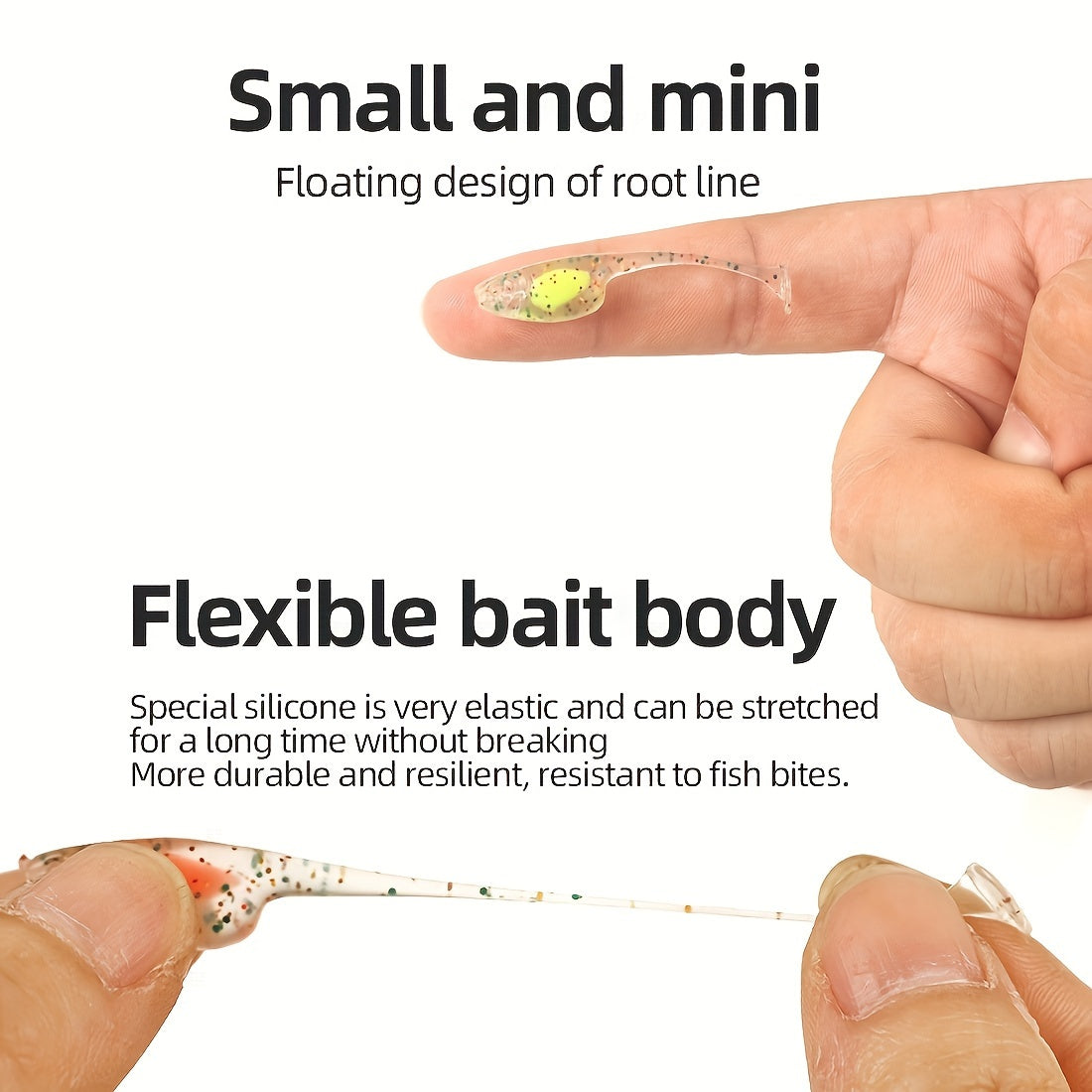1pc Bionic Tadpole Soft Bait With Sequins Fishing Tackle