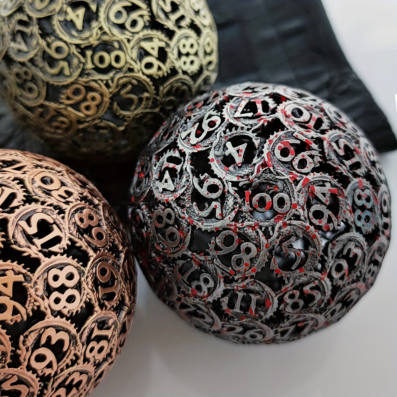 Metal Hollow Dice Polyhedral RPG Accessories Halloween Gift