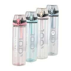 720ml Water Bottle With Straw And Strap Portable Plastic Sports Cup Leakproof