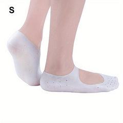 Silicone Moisturizing Socks for Dry Cracking Skin with Gel Heel