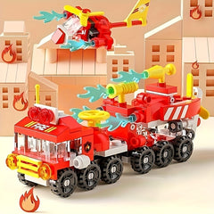 6 in 1 Fire Truck Building Blocks Set Educational Toy for Boys & Girls